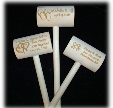 crab mallets laser personalized welcome engraved bags mallet